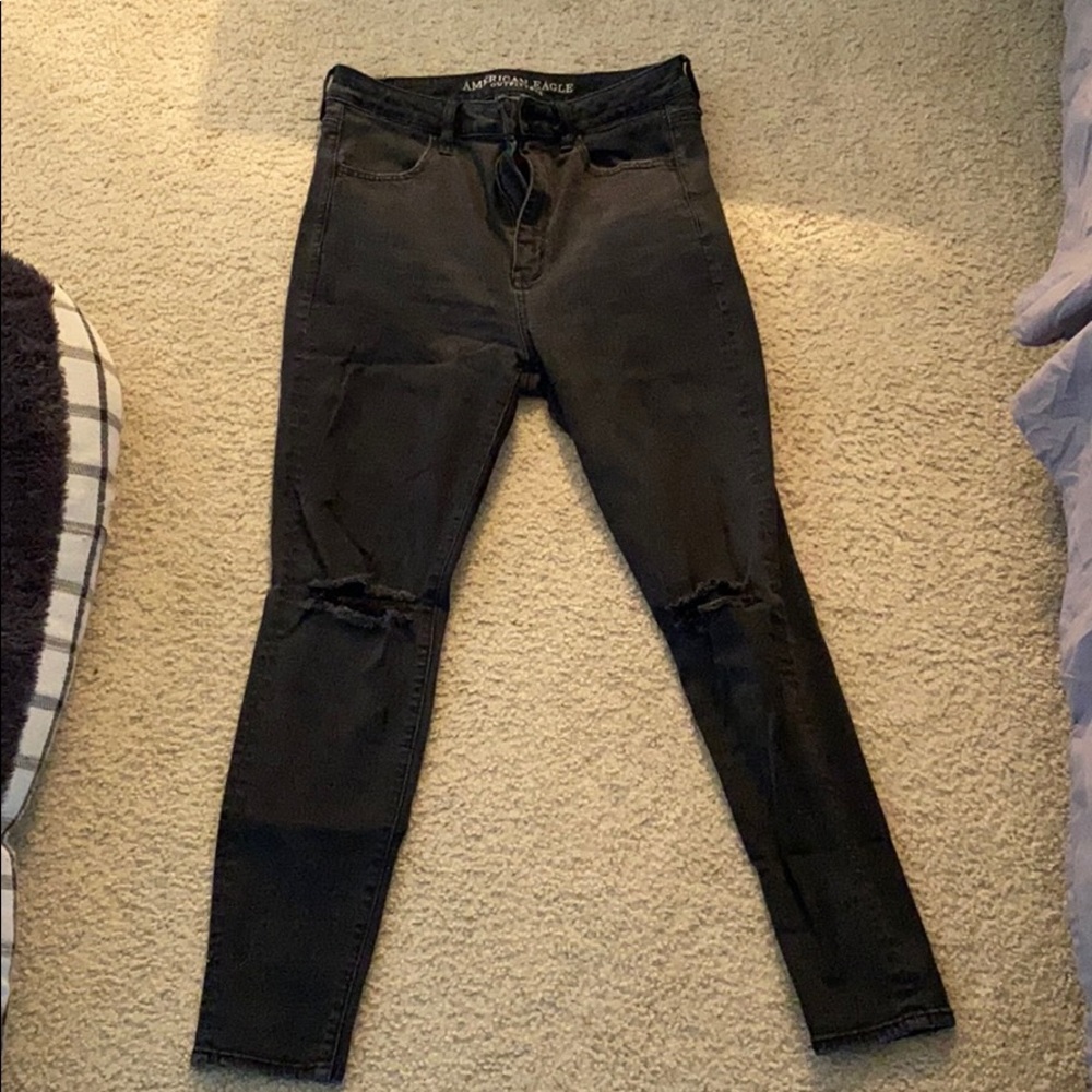 American Eagle high rise black jeggings